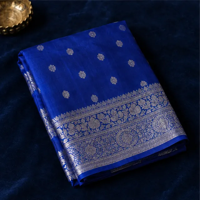 Royal Blue Banarasi
